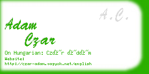 adam czar business card